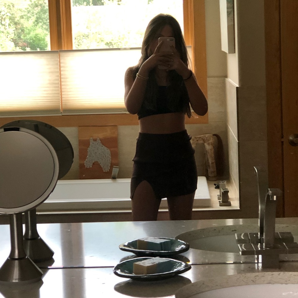 Princess Polly brown coco skirt size 2